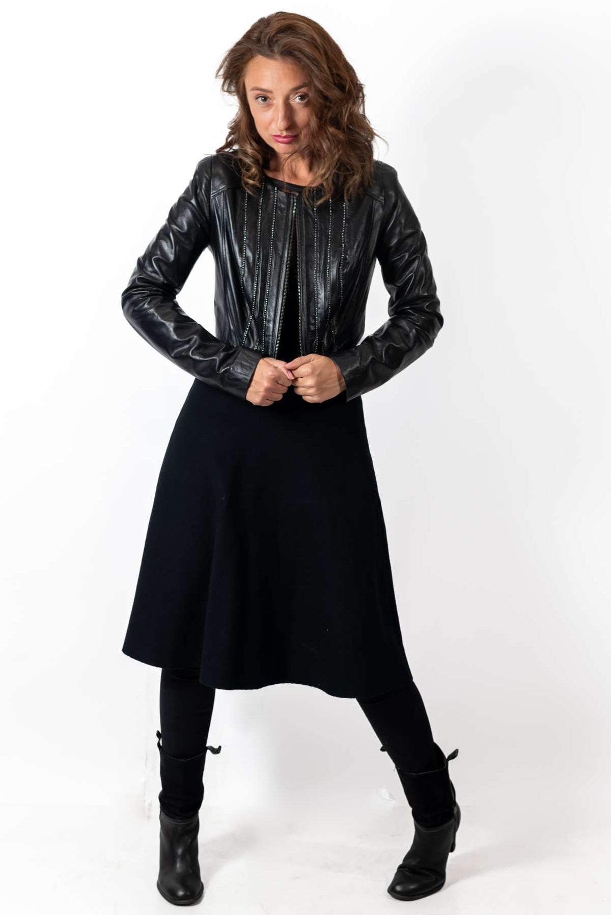 Women's leather jacket Bolero