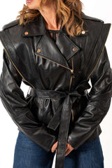 Women's leather jacket Vanessa Black