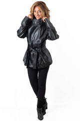 Women's leather jacket Vasilena Black