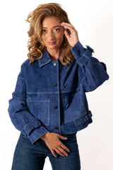 Leather suede jacket Gabi Blue