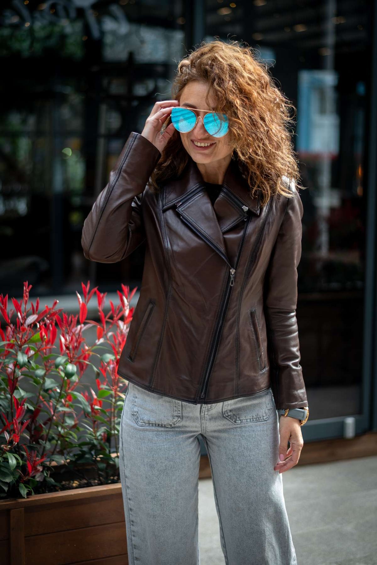 Women's leather jacket Bistra