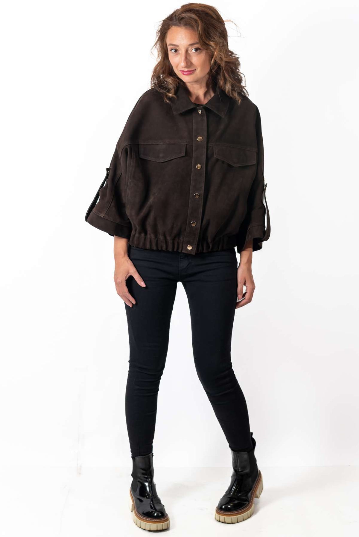 Leather suede jacket Valentina