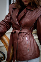 Women's leather jacket Vanessa Brown