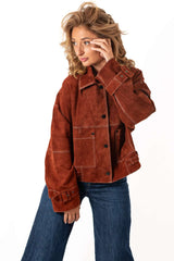 Leather suede jacket Gabi