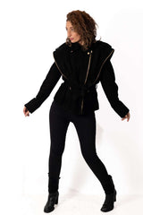 Leather suede jacket Alisa Black
