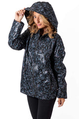 Women's leather jacket Veneta Flowers
