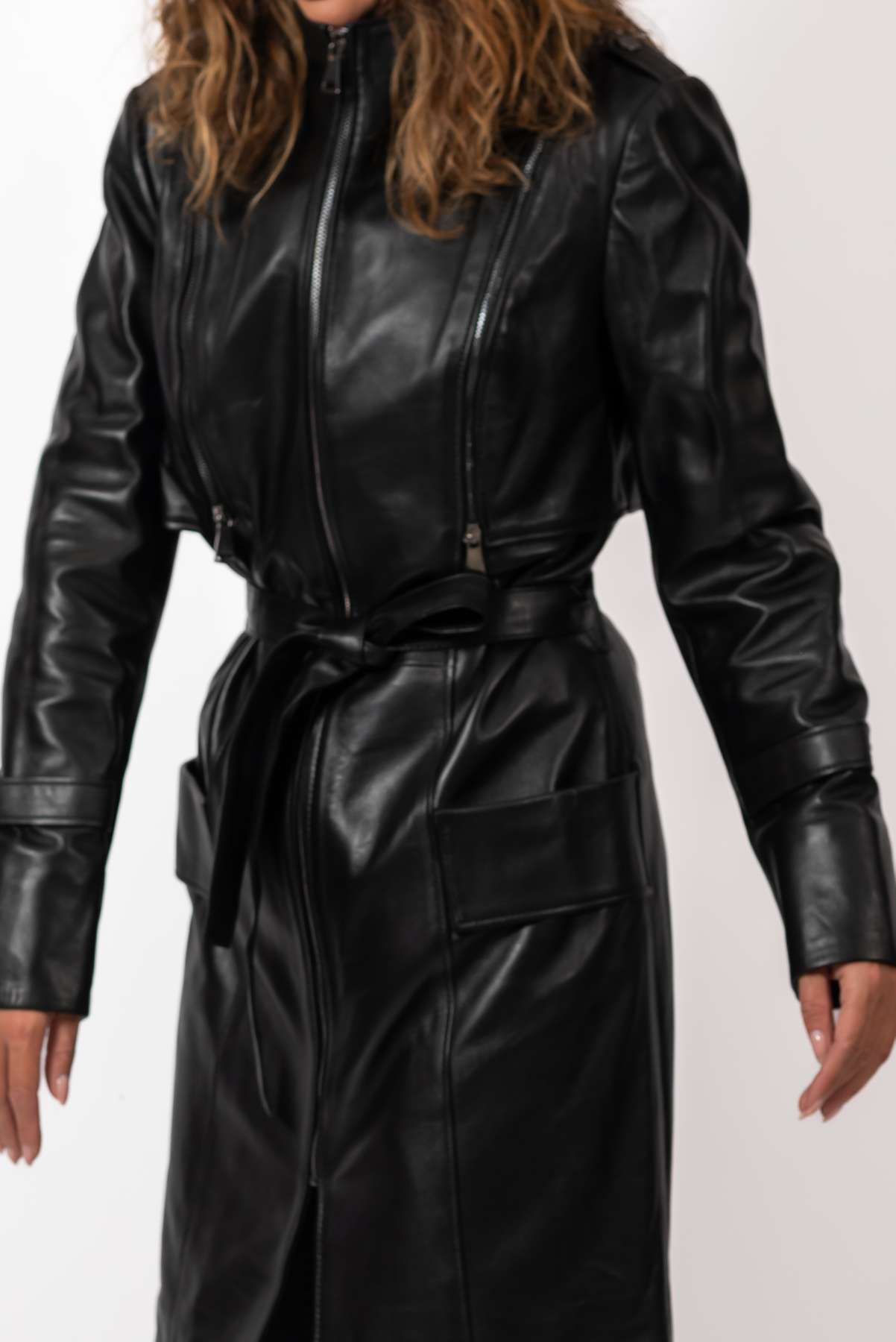 Women's leather coat Branimira Black
