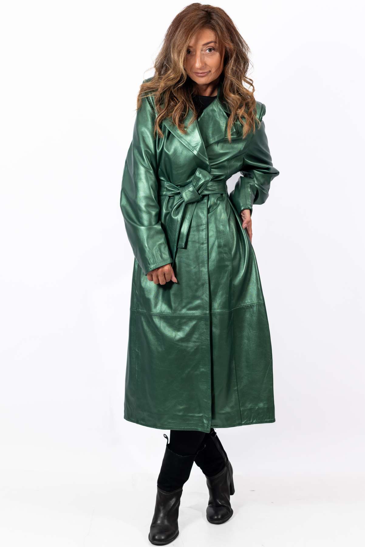 Women's leather coat Bisera