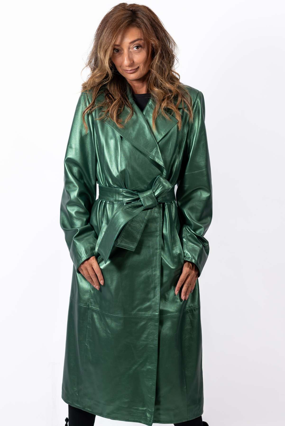 Women's leather coat Bisera