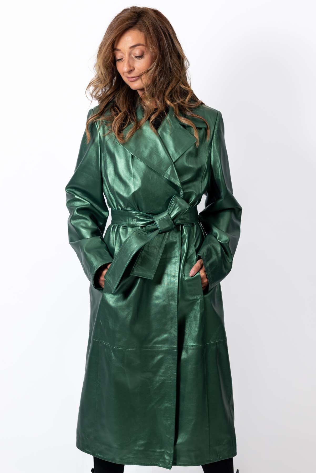 Women's leather coat Bisera