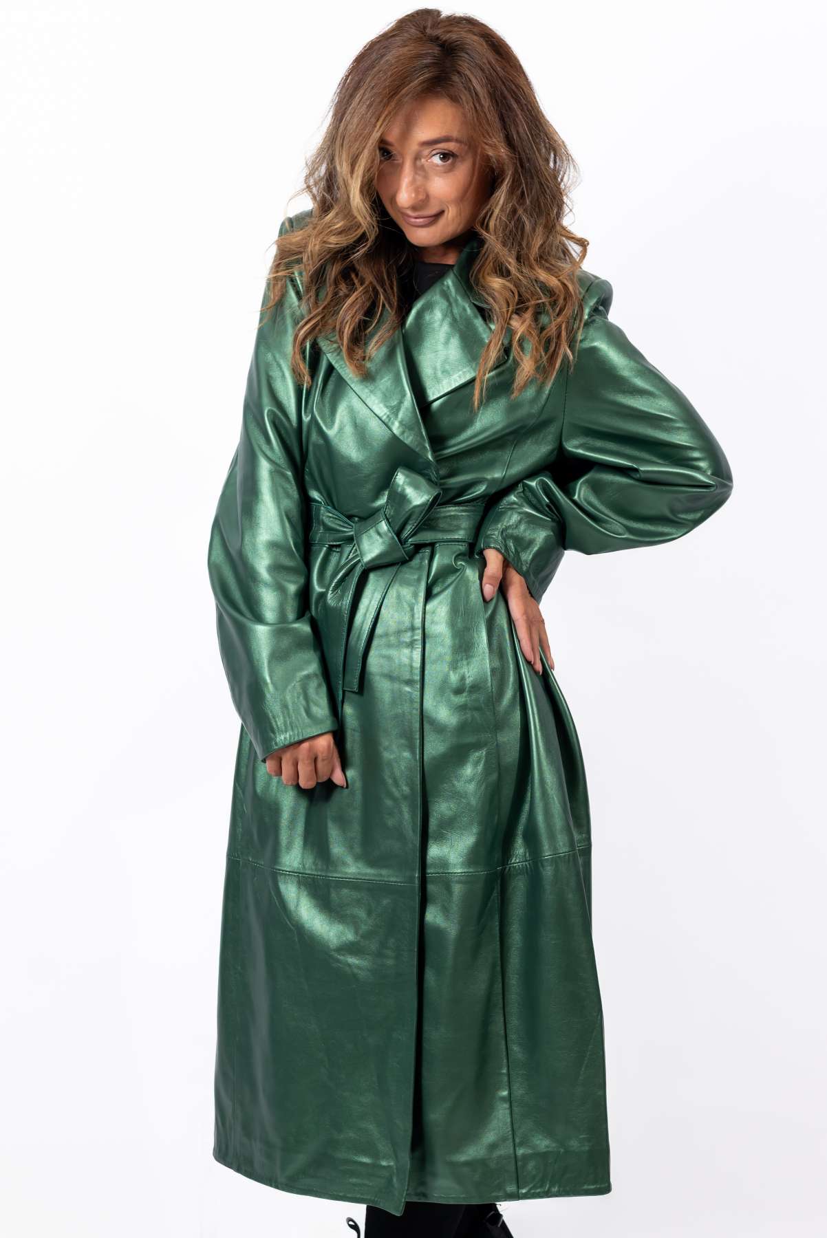 Women's leather coat Bisera