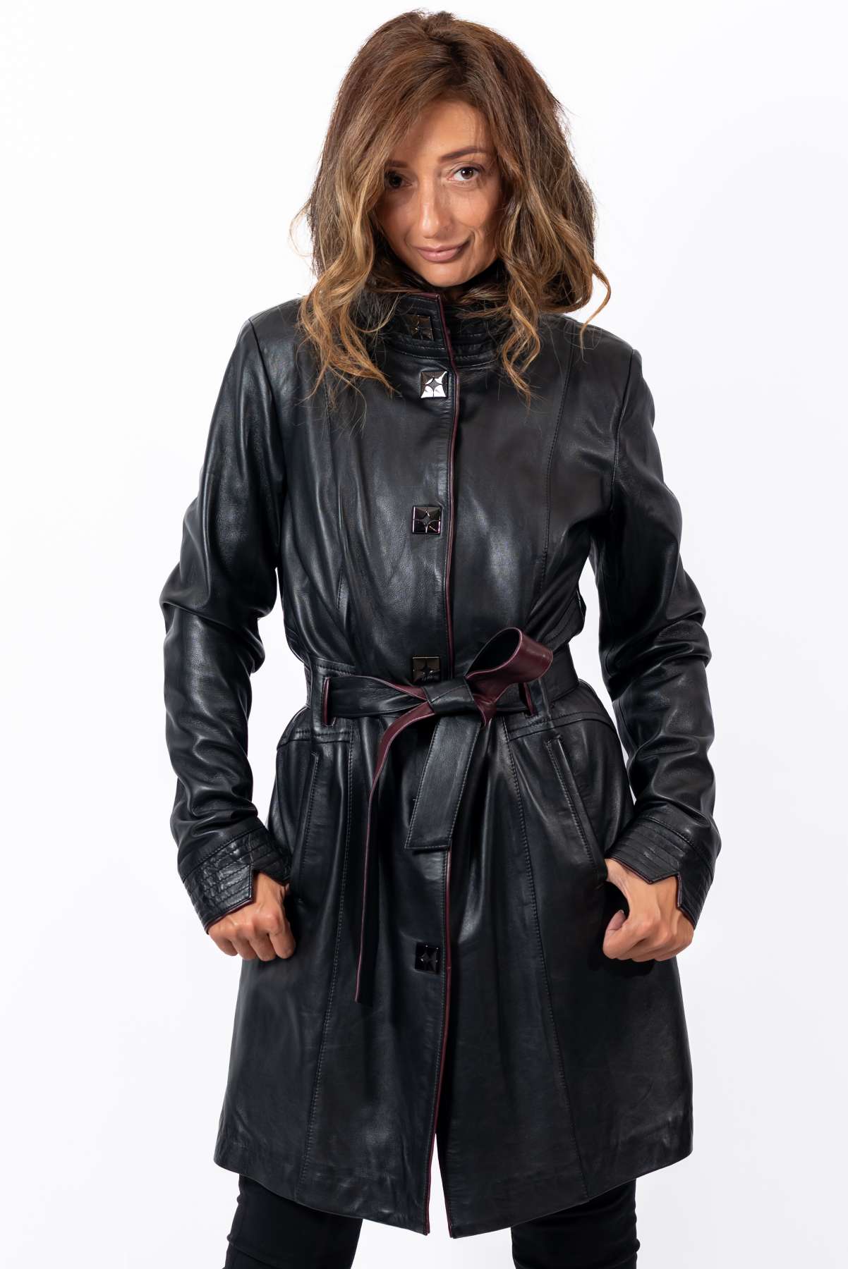 Women's leather coat Divna