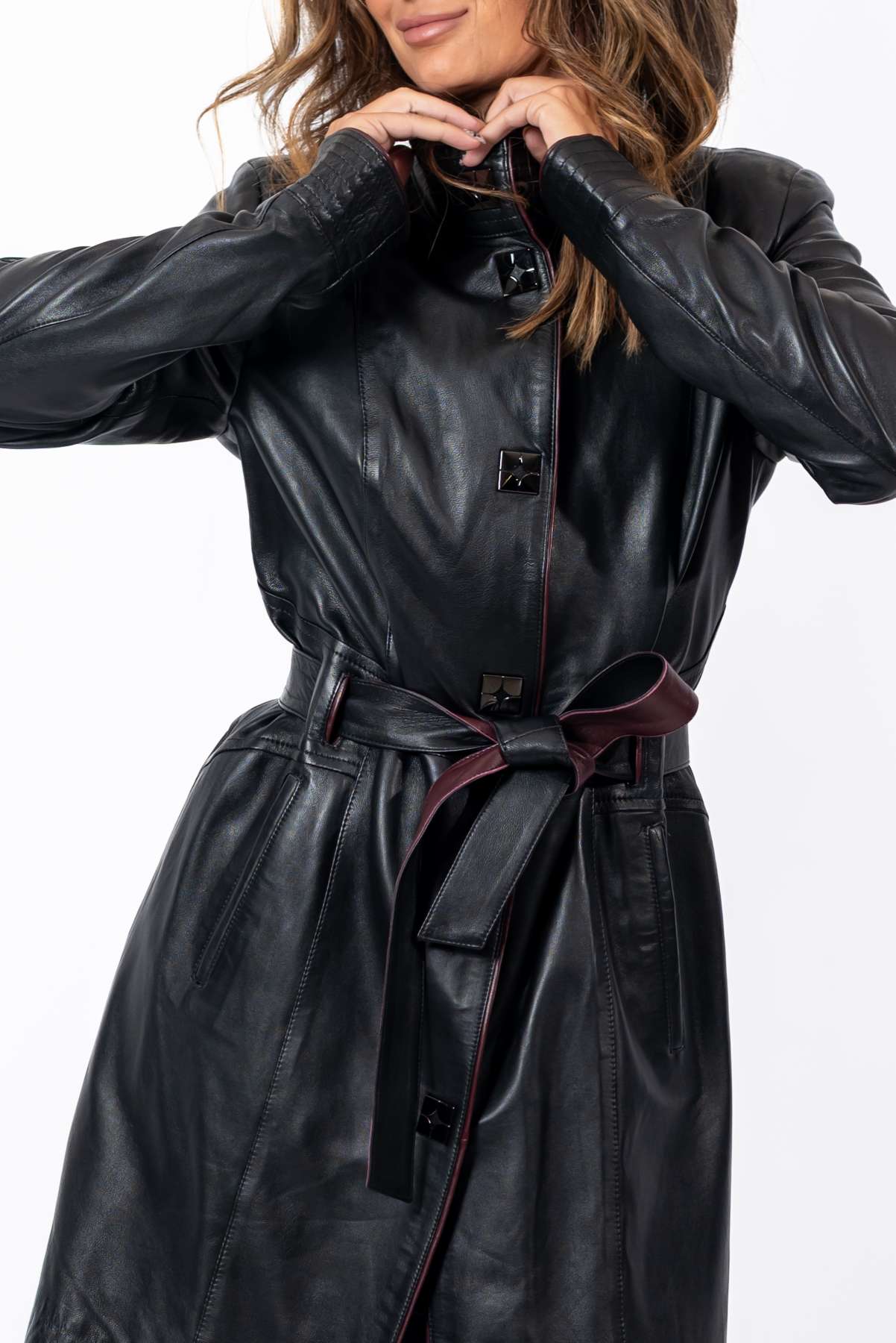 Women's leather coat Divna