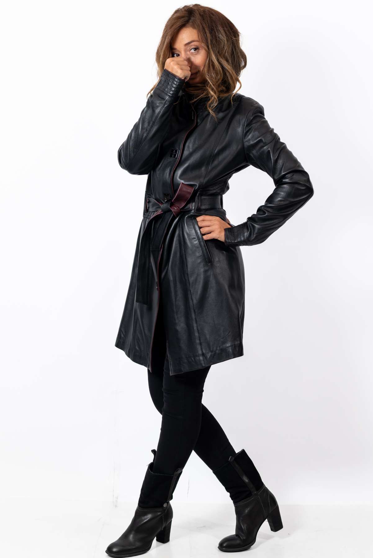 Women's leather coat Divna