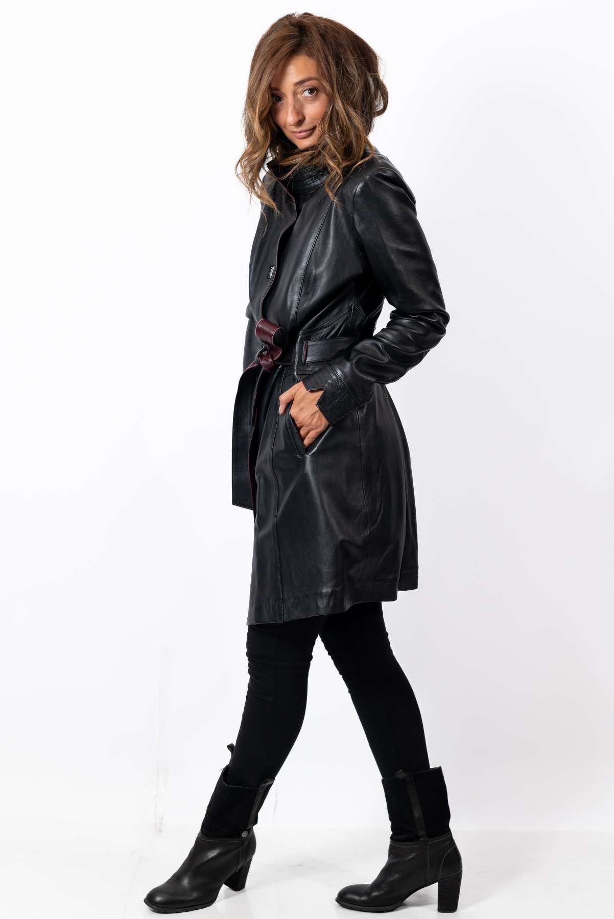 Women's leather coat Divna