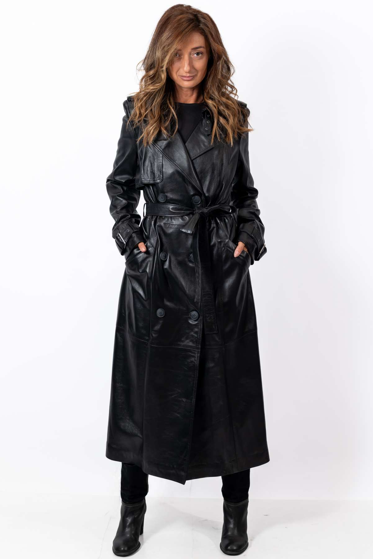 Women's leather coat Elana Black