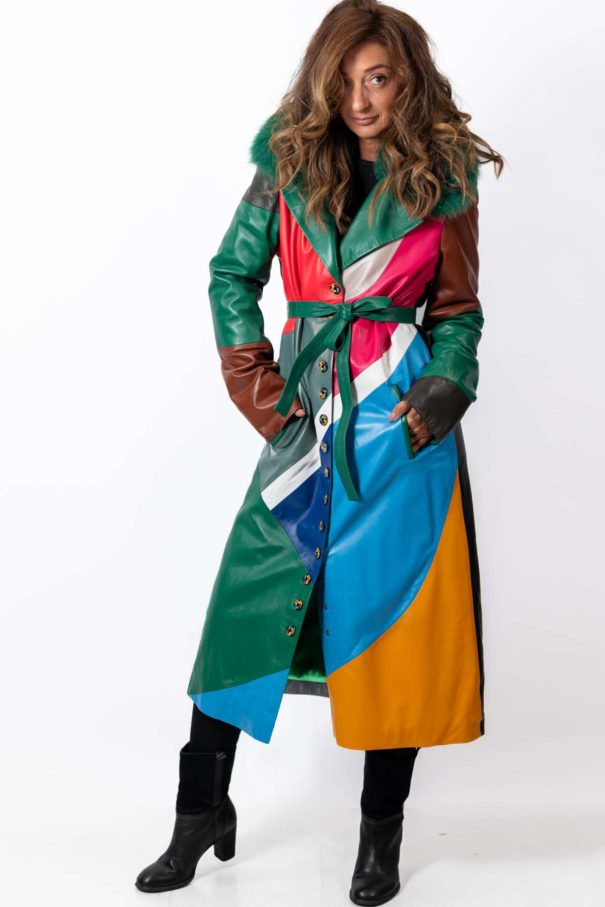 Women's leather coat Boryana