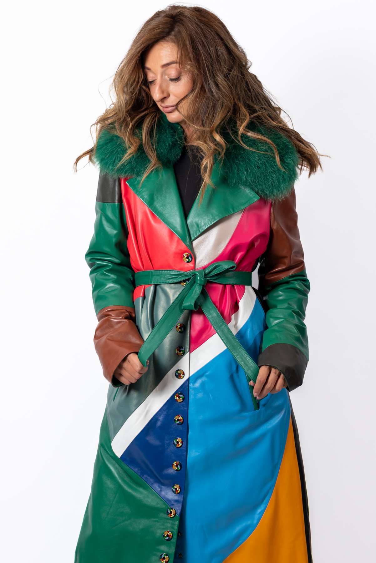 Women's leather coat Boryana