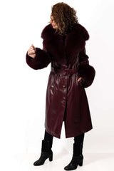 Women's leather coat Alexandra Bordo
