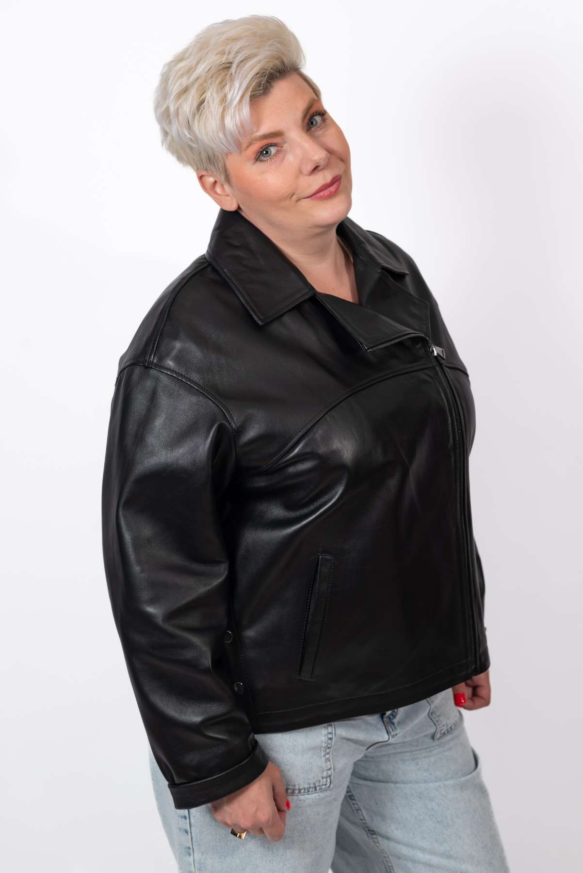 Women's leather jacket Bojana Black