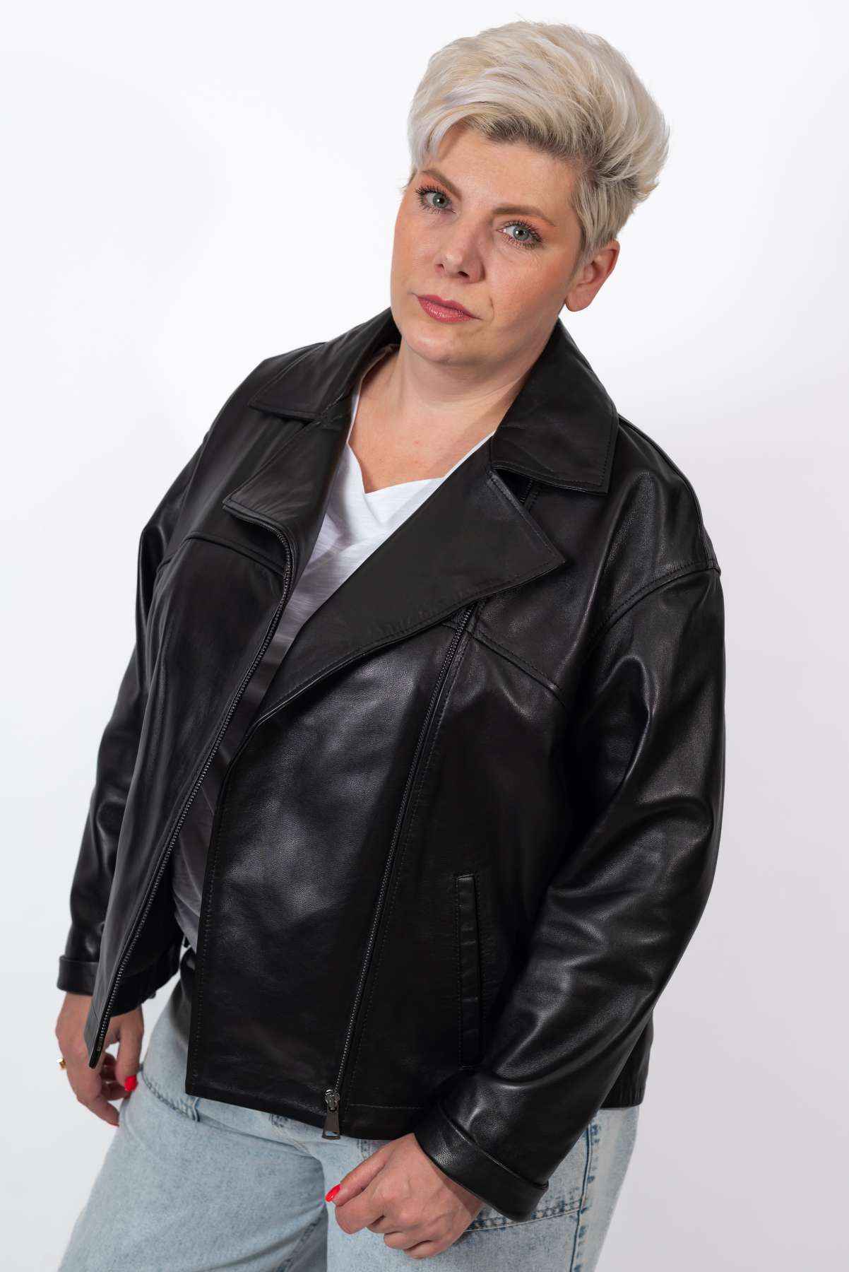 Women's leather jacket Bojana Black