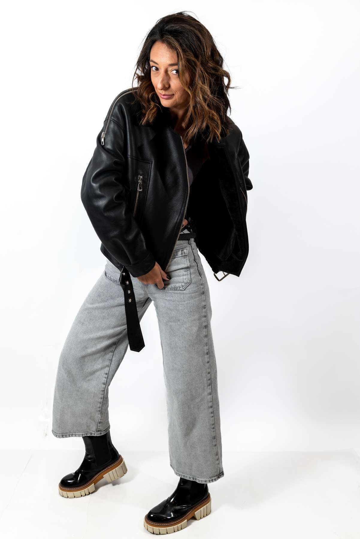 Women's exclusive lambskin coat Valeria