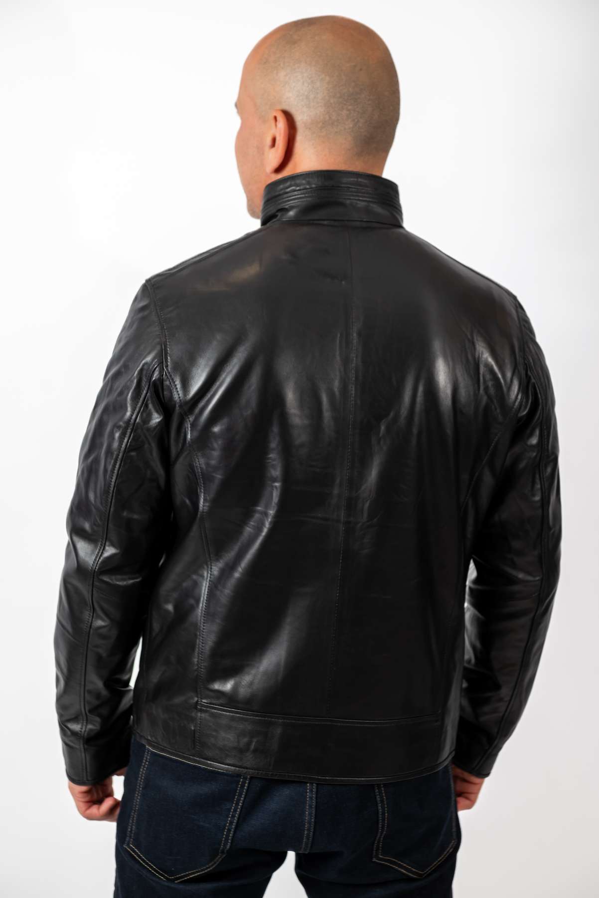 Men's leather jacket Migel Black