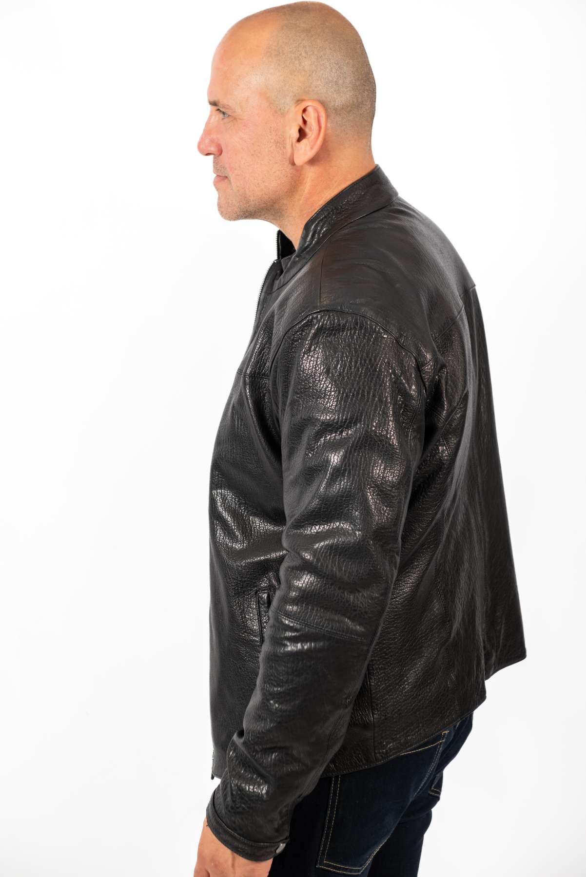 Men's leather jacket Valery Black