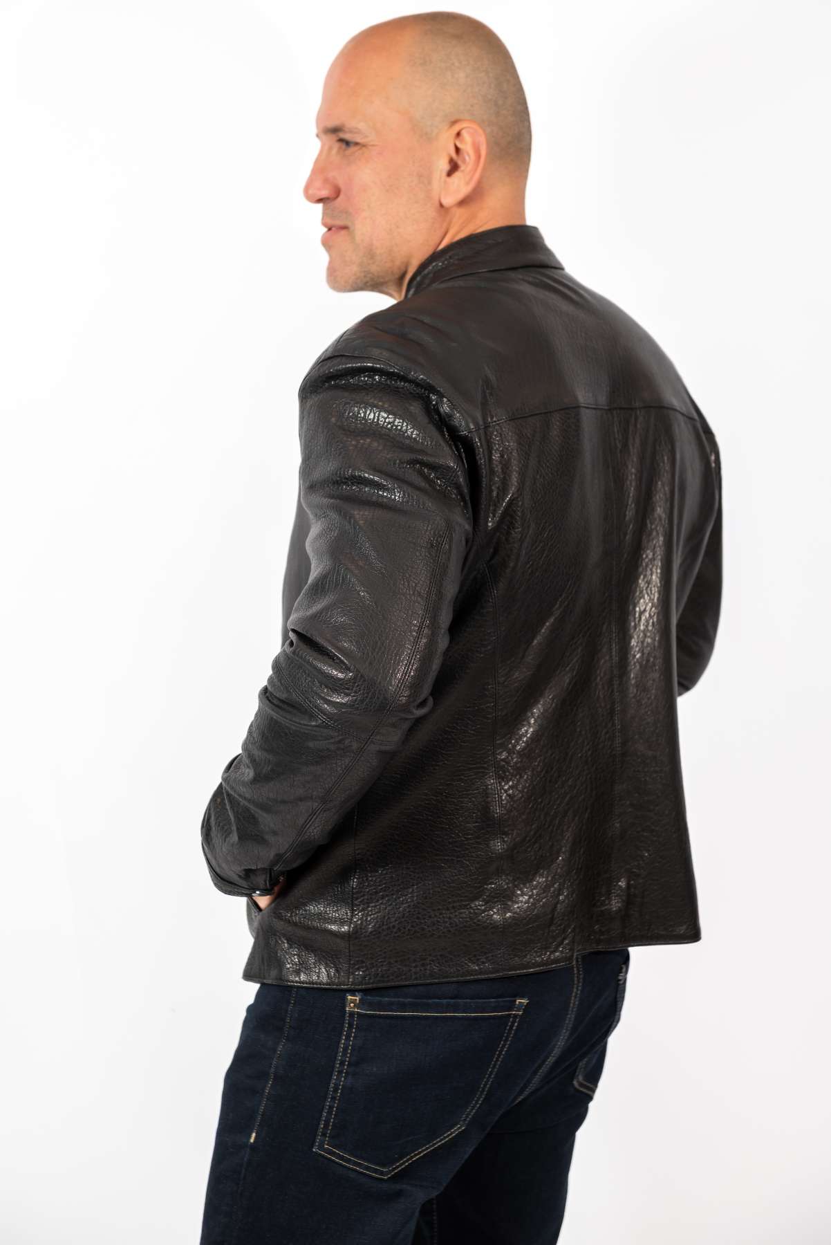 Men's leather jacket Valery Black