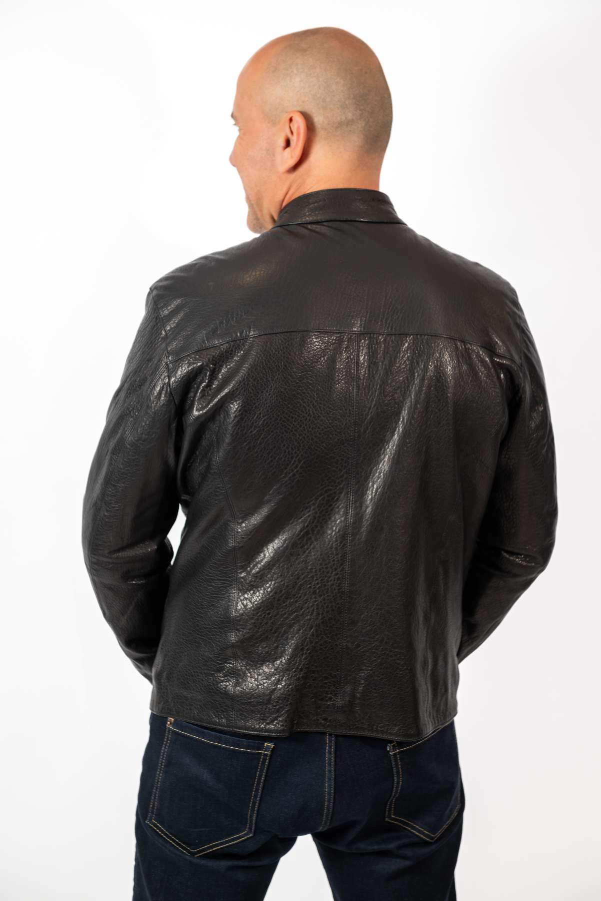 Men's leather jacket Valery Black