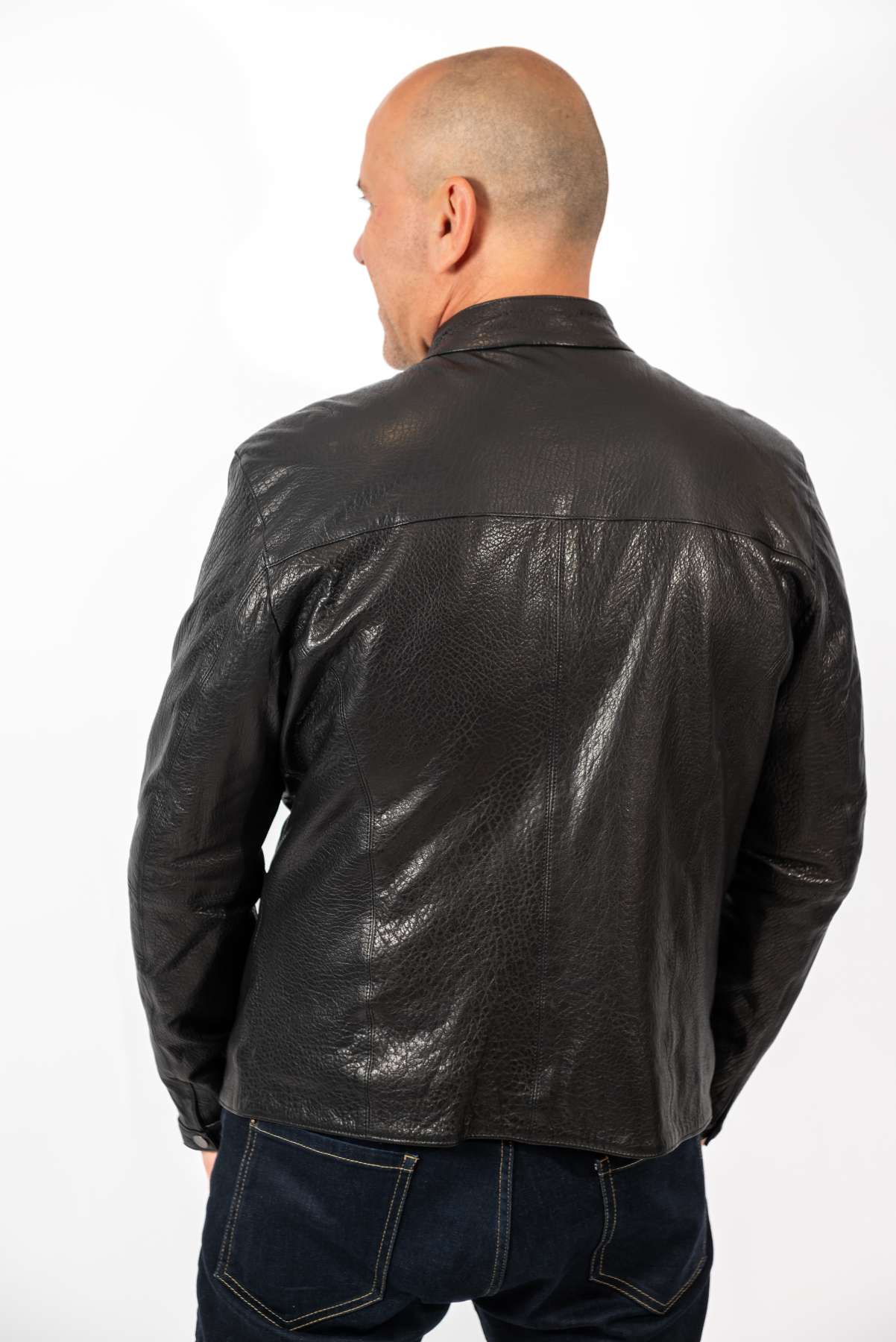 Men's leather jacket Valery Black