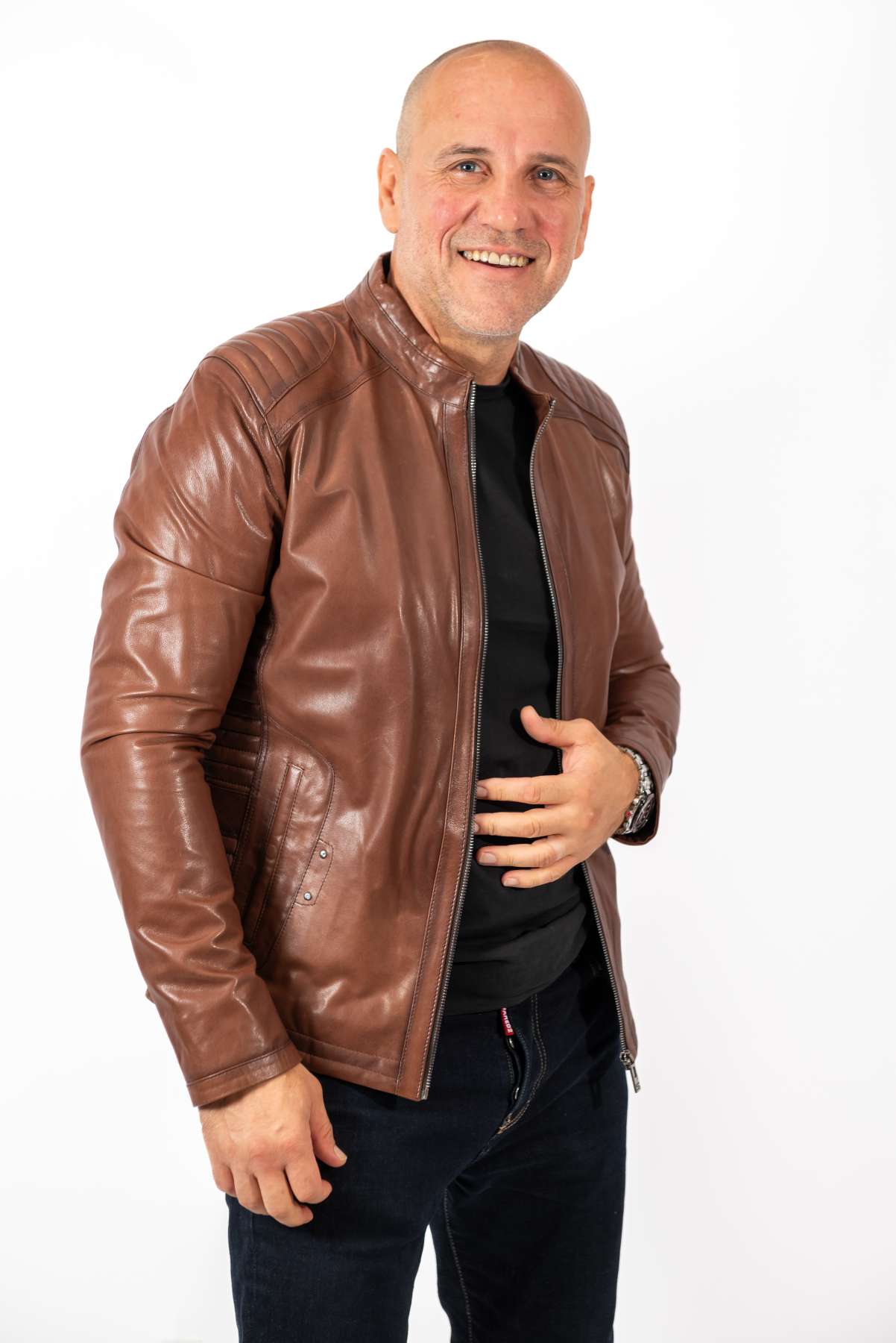 Men's leather jacket James