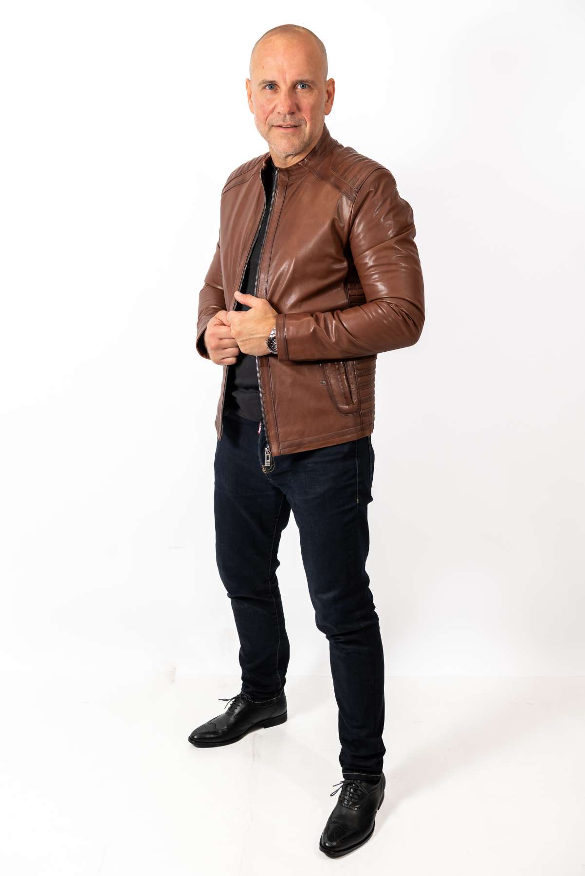 Men's leather jacket James