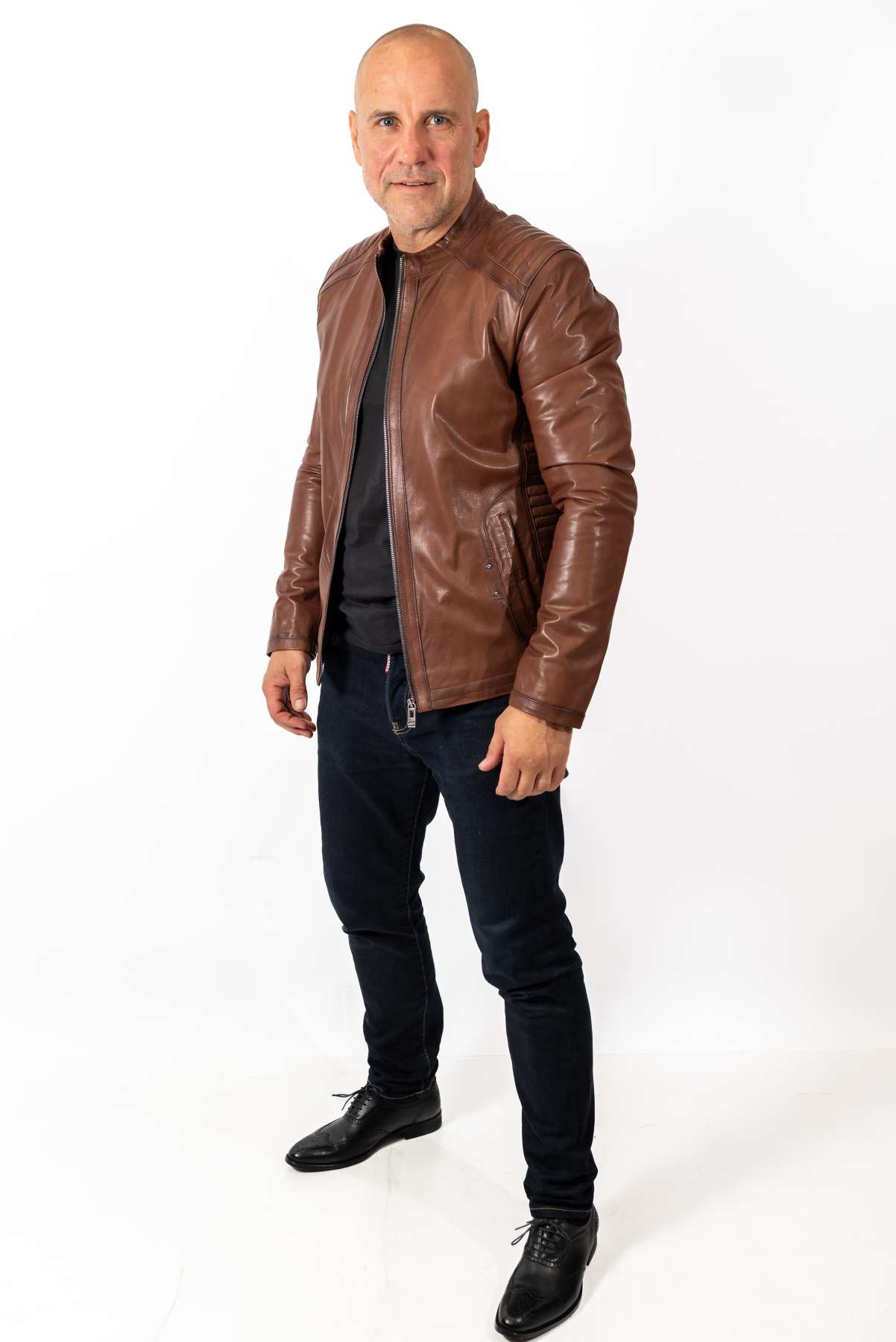 Men's leather jacket James