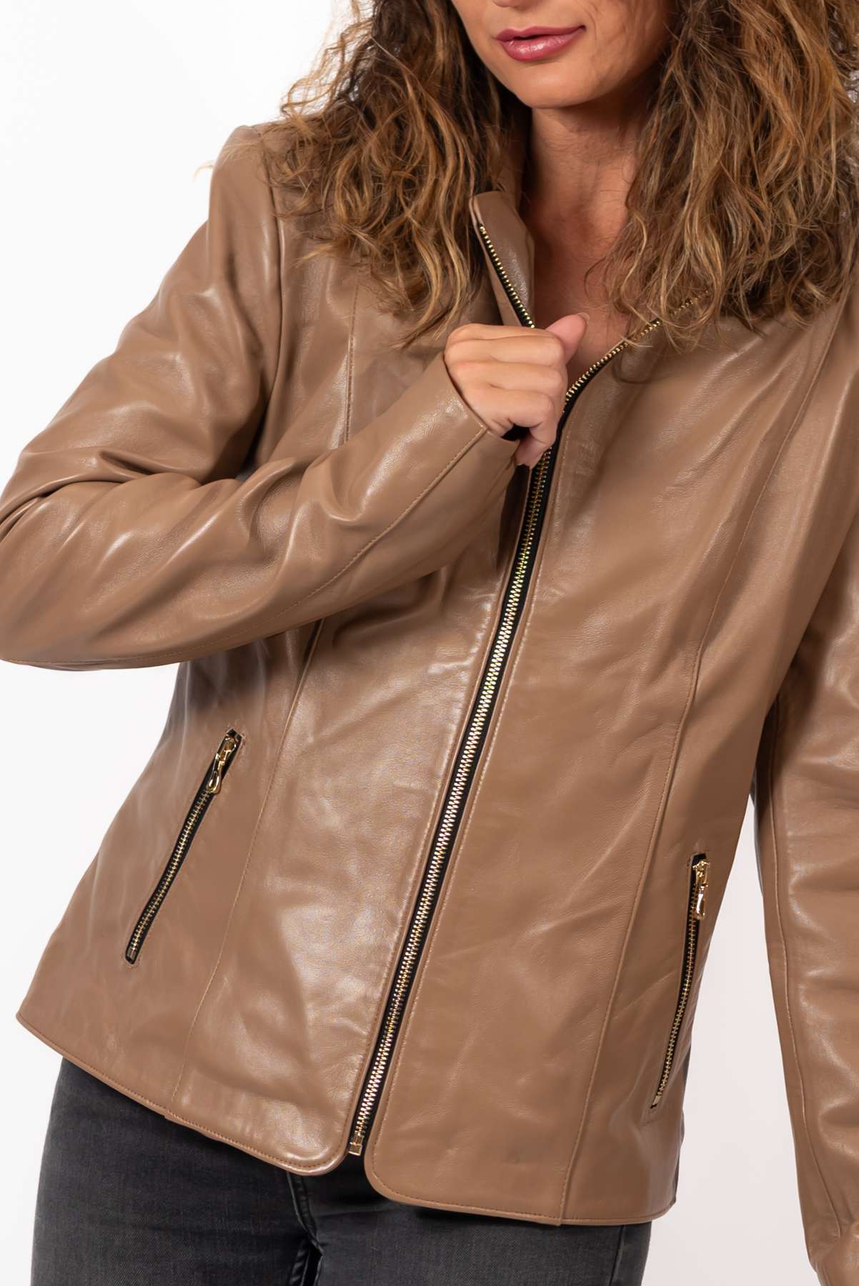 Women's leather jacket Aneta
