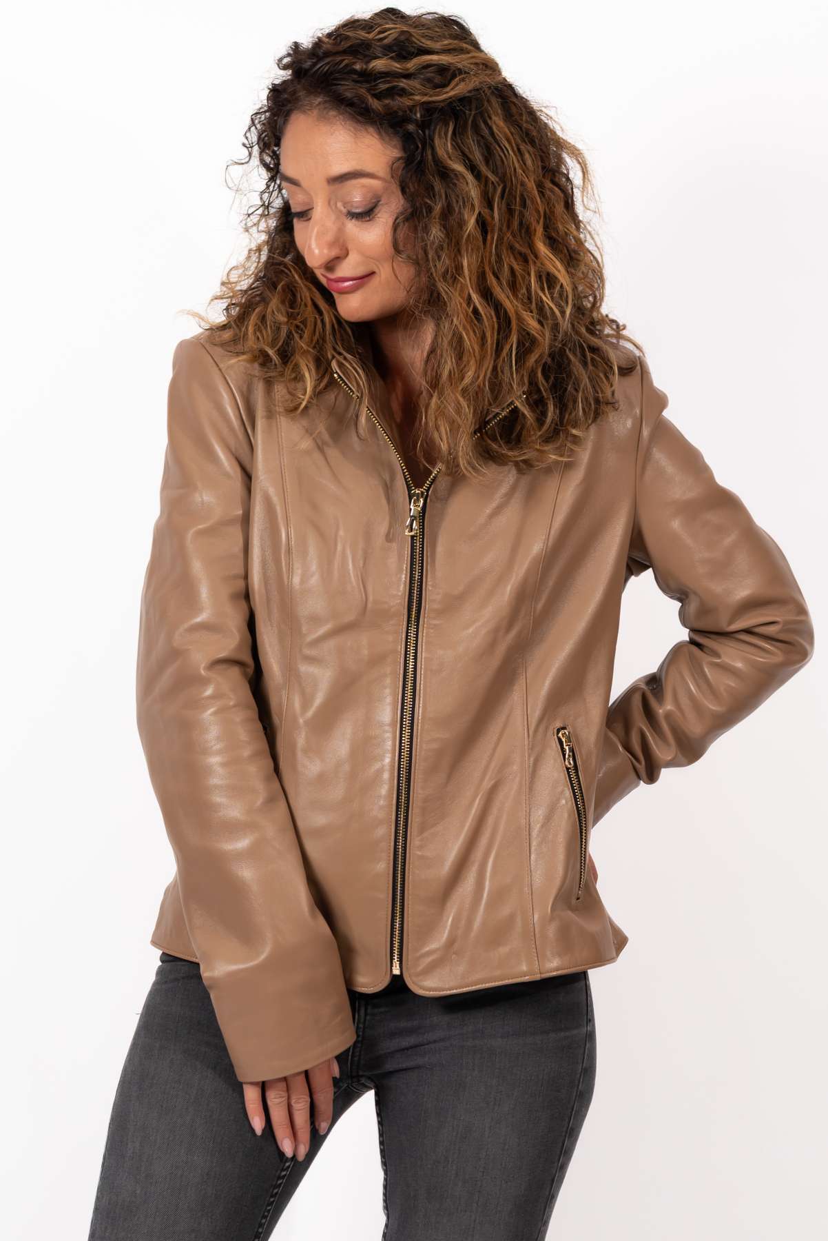 Women's leather jacket Aneta