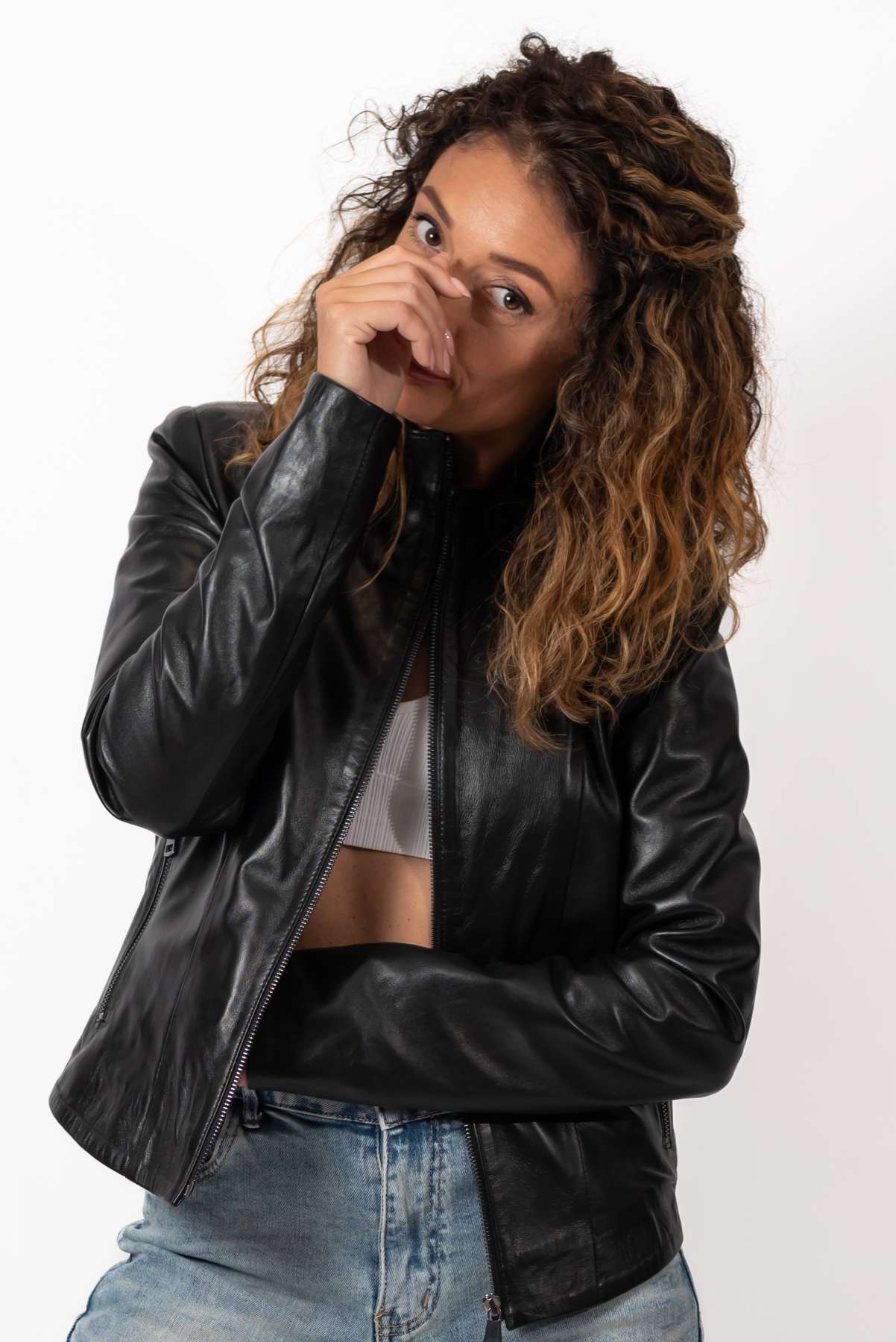 Women's leather jacket Agatha