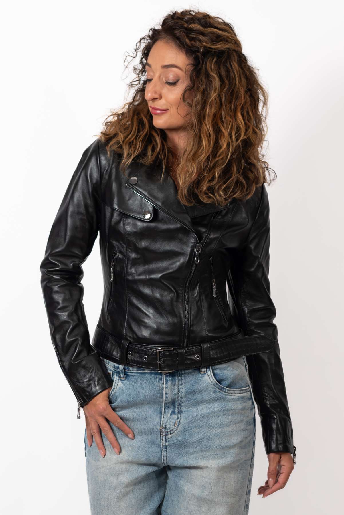 Women's leather jacket Alberta Black