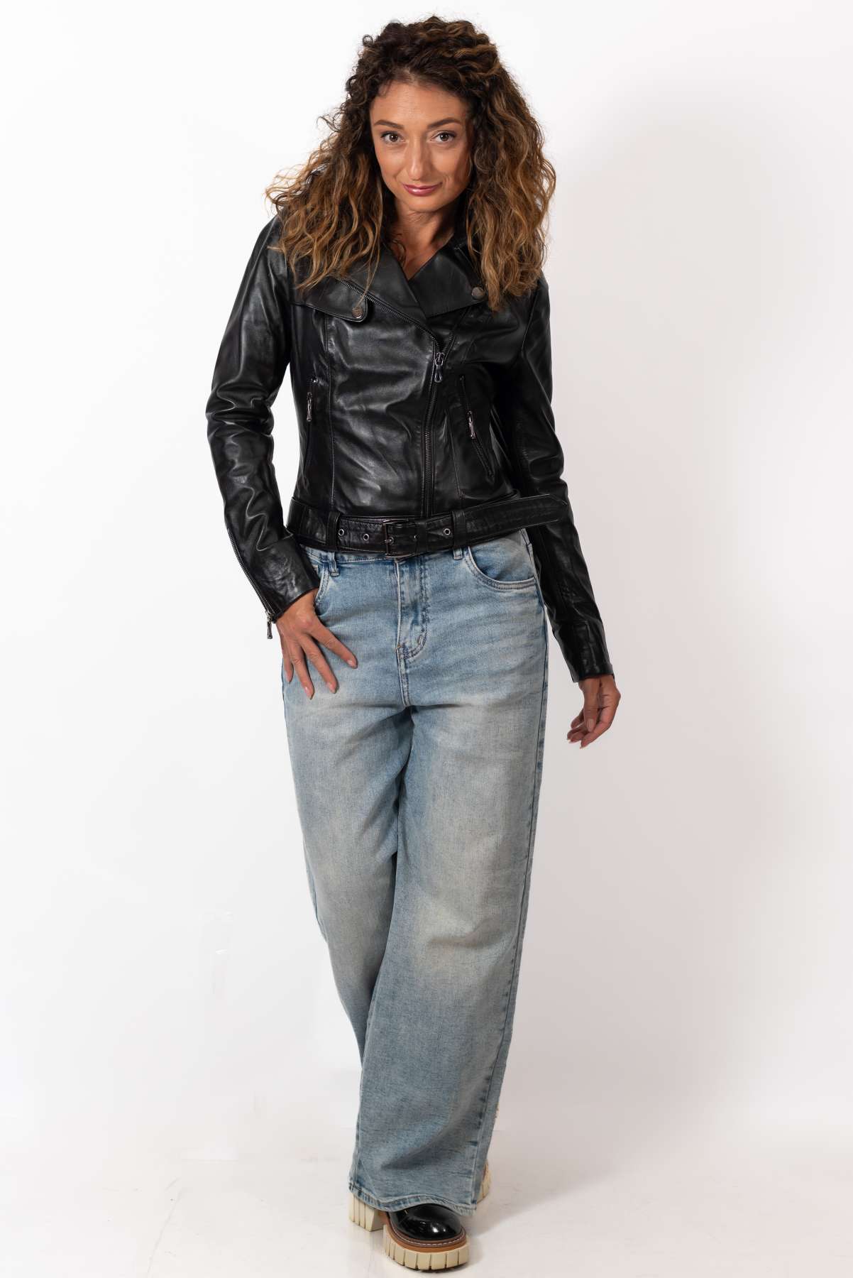 Women's leather jacket Alberta Black