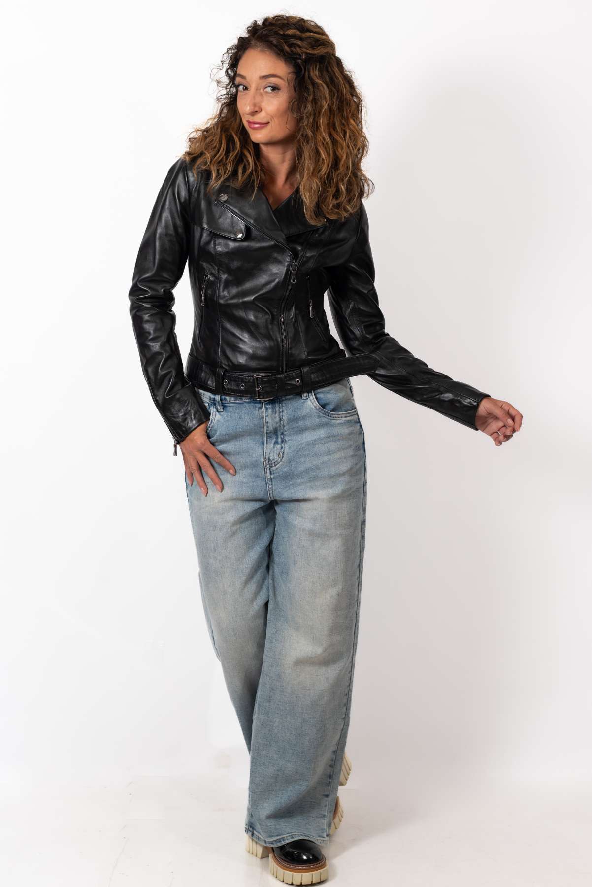 Women's leather jacket Alberta Black