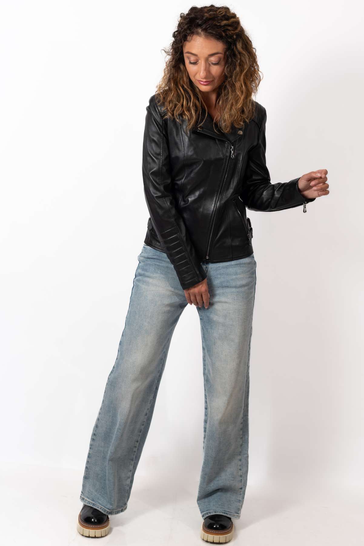 Women's leather jacket Anelia