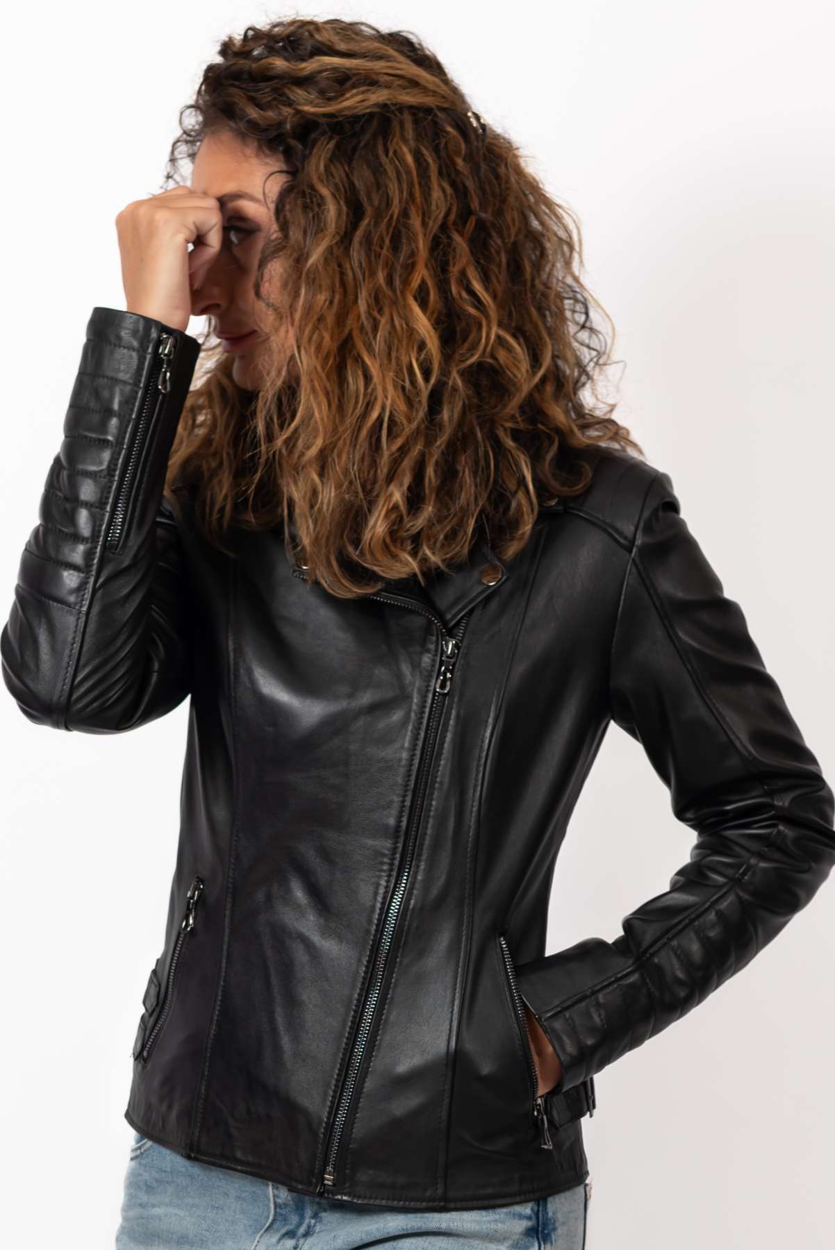 Women's leather jacket Anelia
