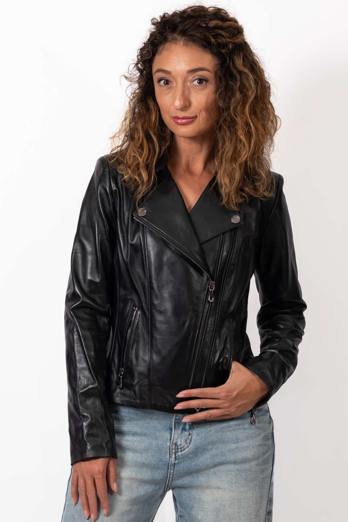 Women's leather jacket Aurora