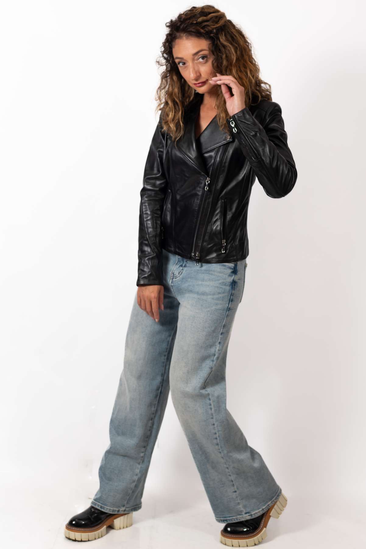Women's leather jacket Aurora