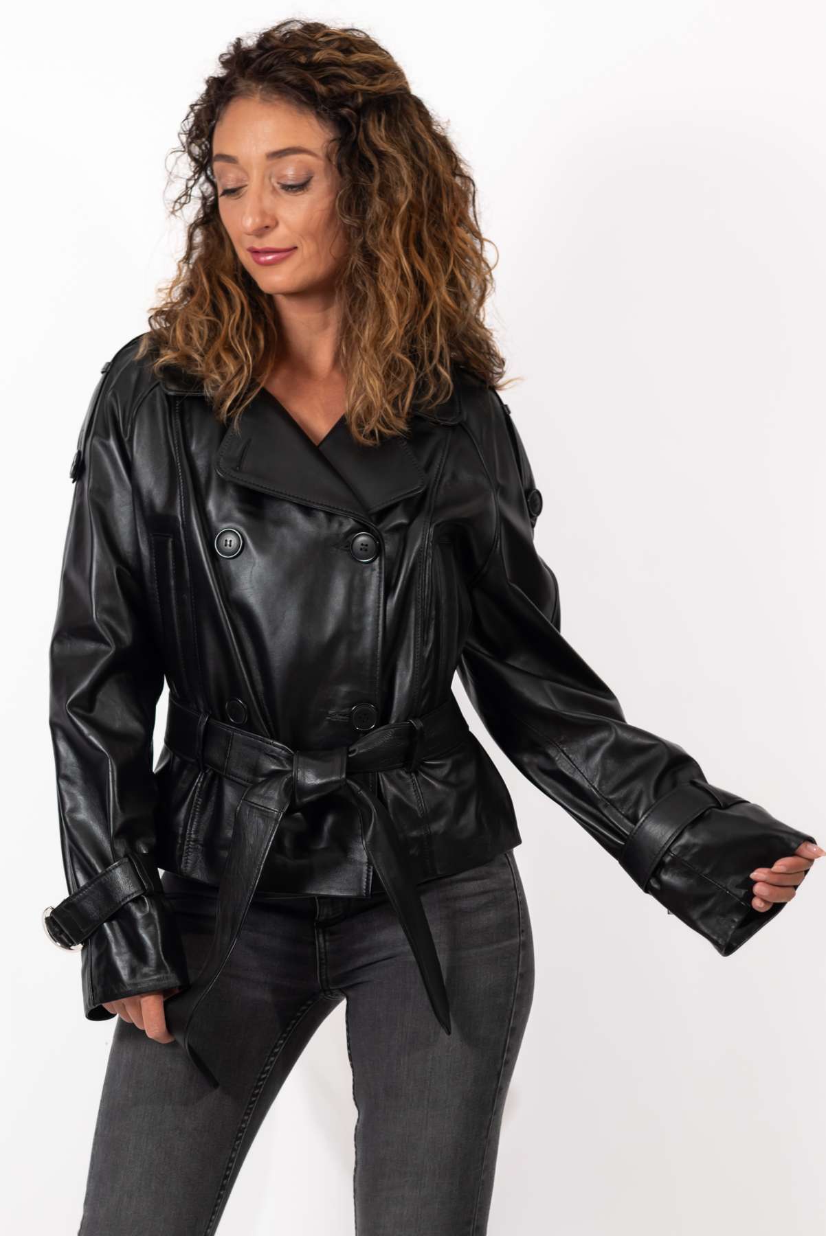 Women's leather jacket Elana Short