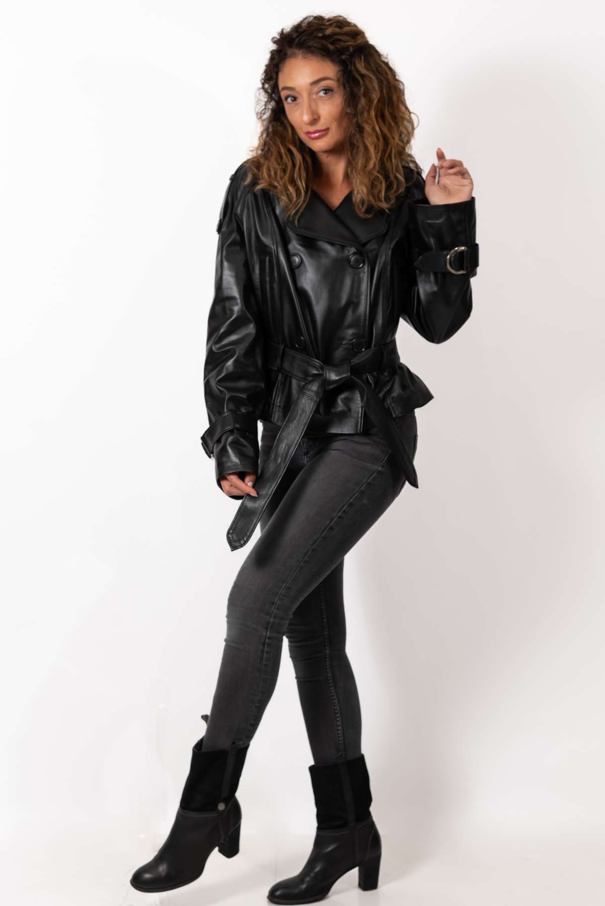 Women's leather jacket Elana Short
