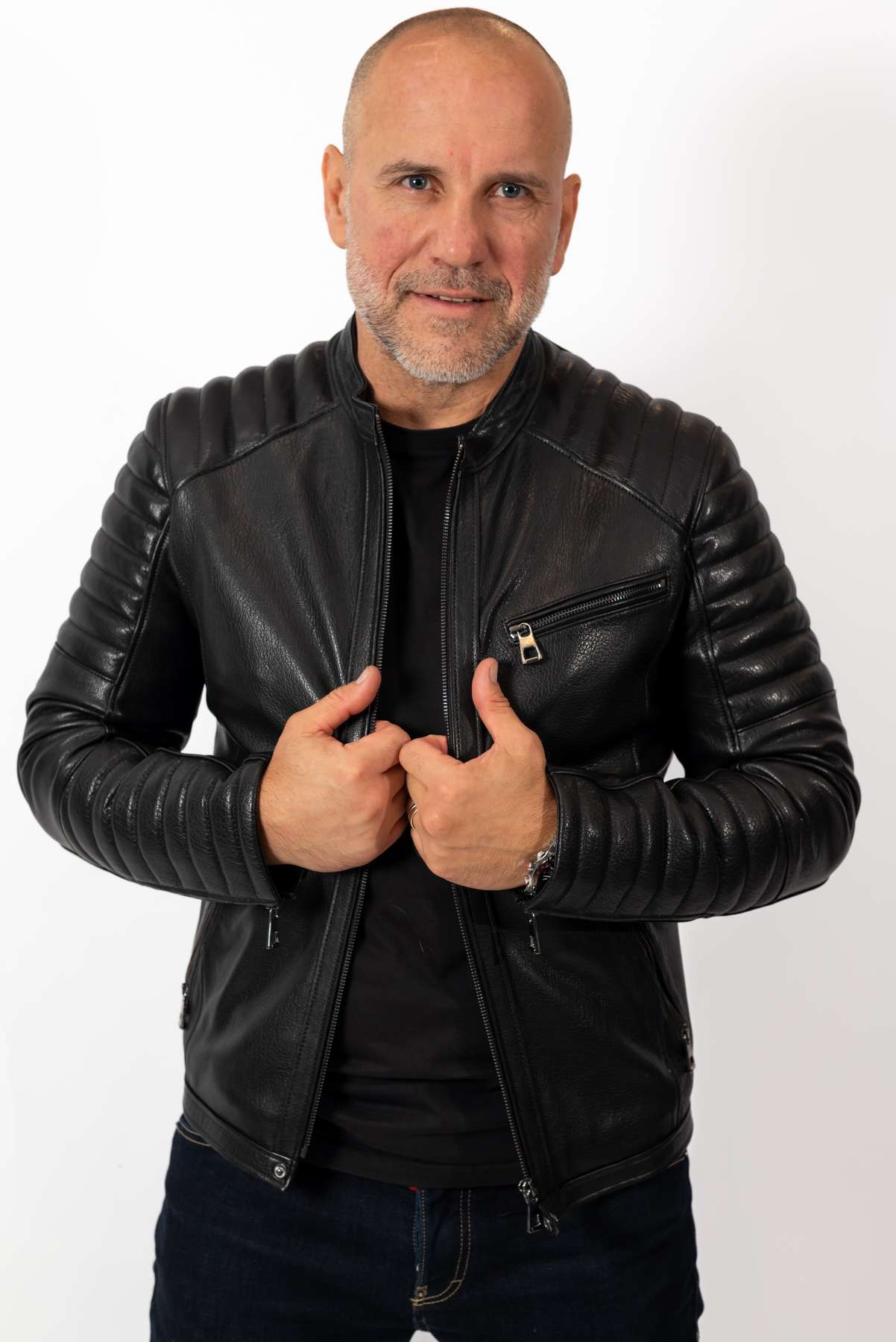 Men's leather jacket Dino type Biker