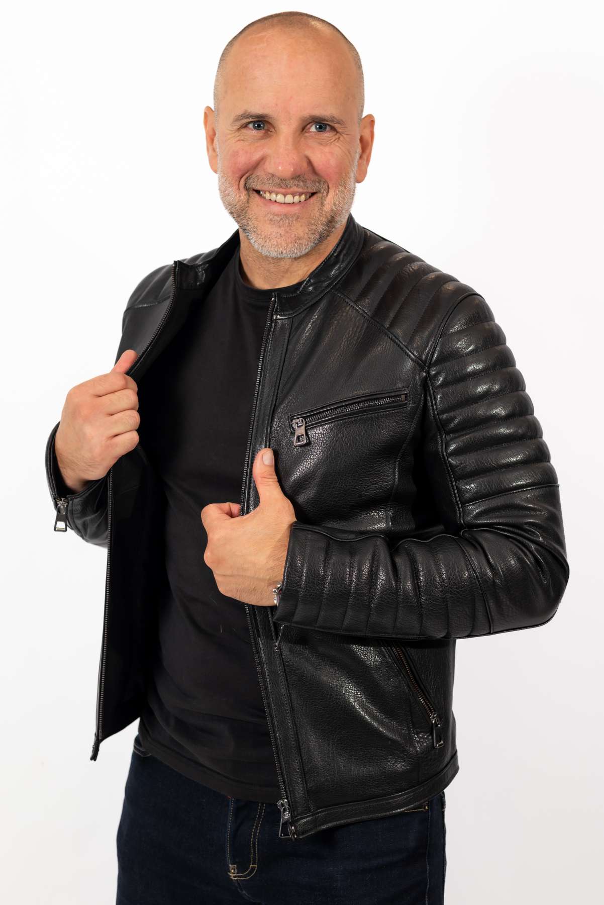 Men's leather jacket Dino type Biker