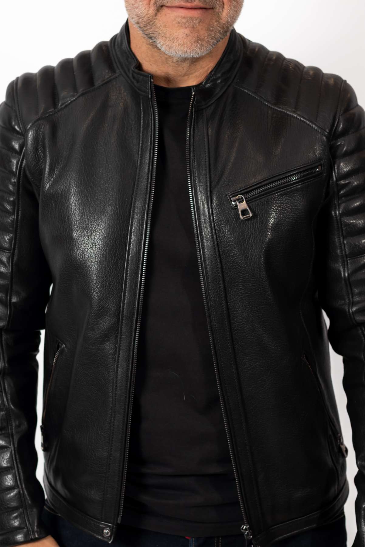 Men's leather jacket Dino type Biker