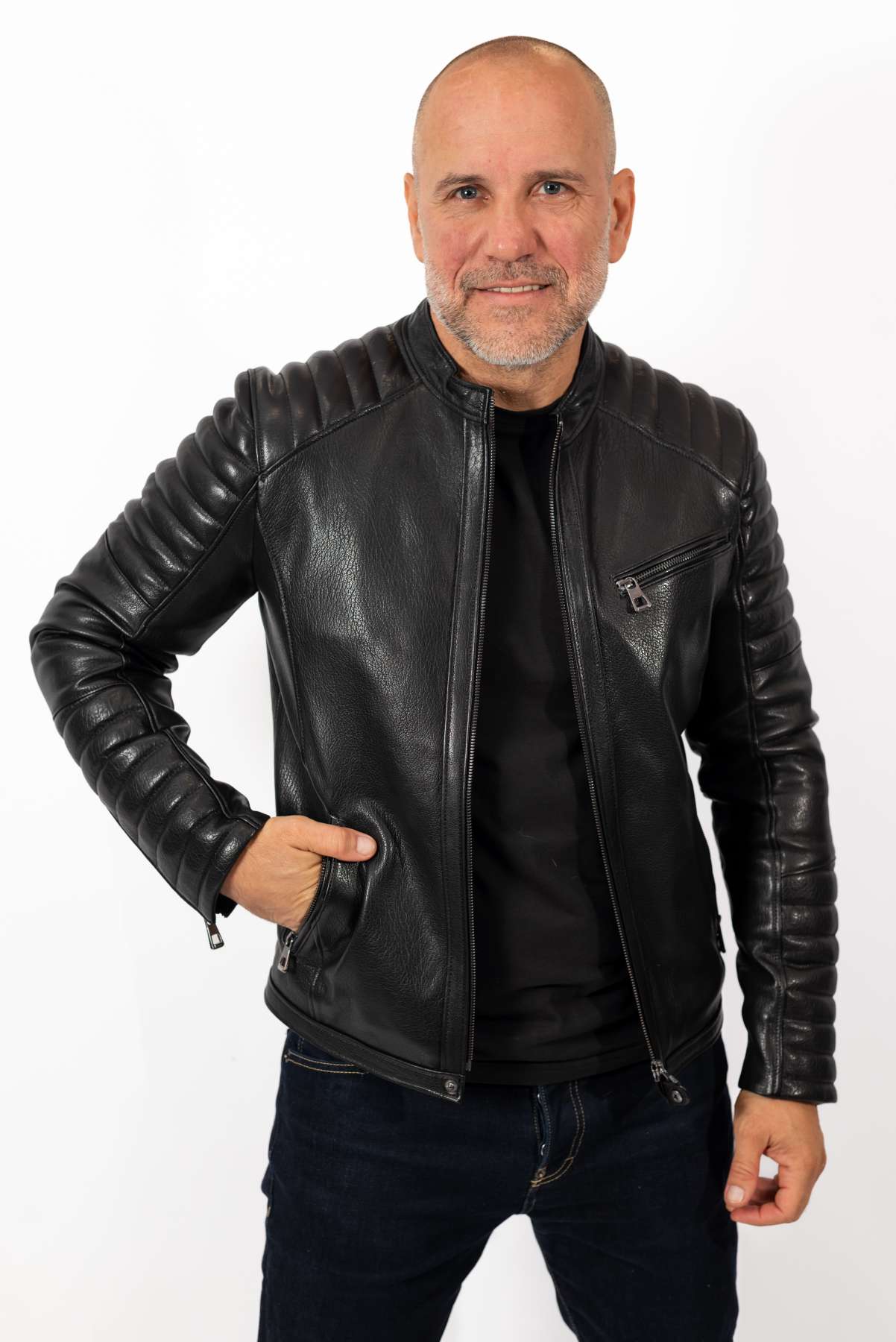 Men's leather jacket Dino type Biker